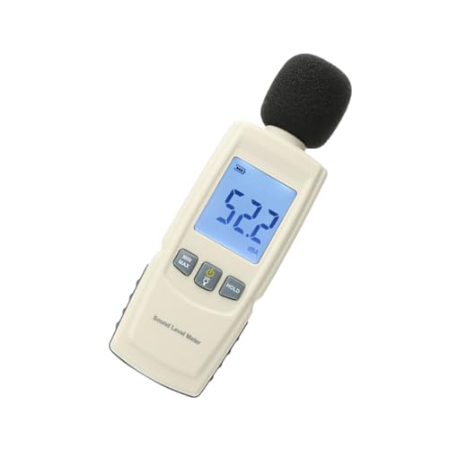 HEALEEP Portable Digital Decibel Tester Noise Measuring Instrument Backlight Over Range Indication and Condenser Microphone for Accurate Noise Measurement