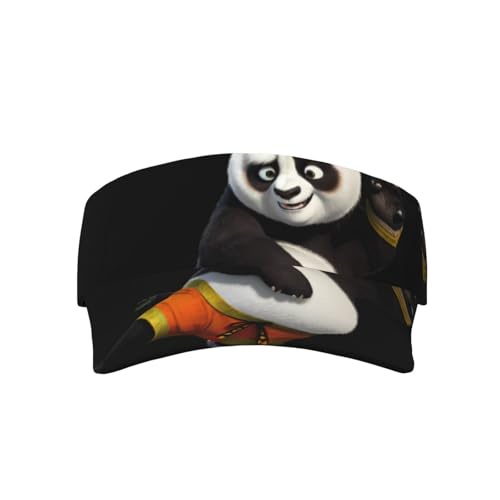 Giant Panda who Knows Kung Fu Printed Sun Hat, Fashion Sports Sun Hat, Ladies and Men's Golf Cap.
