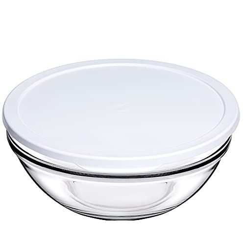Pasabahce Chefs Glass Mixing Bowl with Lid 1700 ml 1 Pc White at Rs. 269