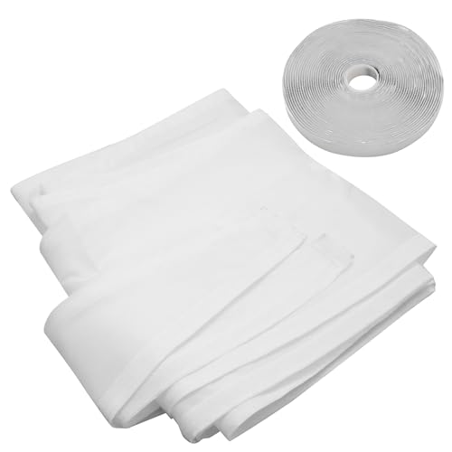 Hoypeyfiy 400CM Weiß Heißluftstopp Klimaanlage Fensterabdichtung, Geeignet für Wäschetrockner Ablufttrockne, Geeignet für Fenster Flügelfenster...