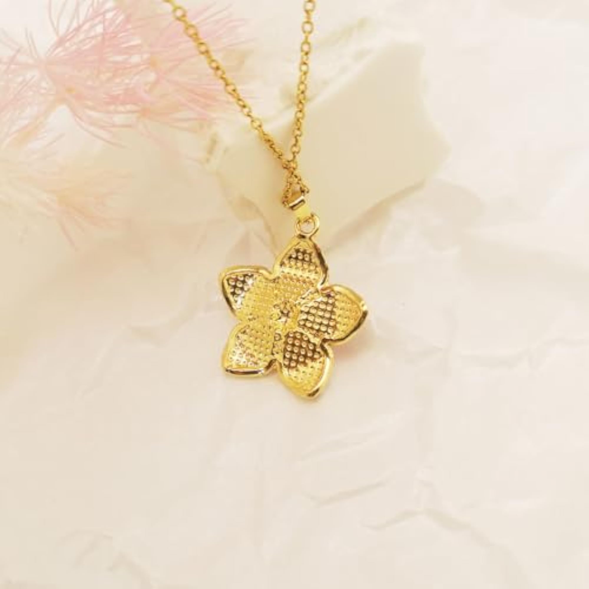 Mulan-Inspired Blossom of Honor Necklace, Pink