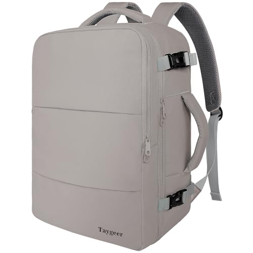 Image of Taygeer Laptop Backpack Purse for Women, Backpack for College Essentials | Travel Mochila with 17.3inch Laptop Compartment, Airline Approved CarryOn Work Bag for Nursing Doctor Business Travel, Brown