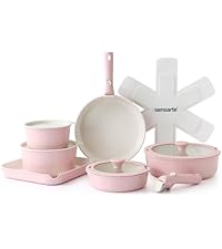 Batterie de Cuisine SENSARTE Induction 17Pcs, Compatible Lave-vaisselle, Antiadhésif Recycled Claim Standard 31OtZOEWPBL. AC SR200,225