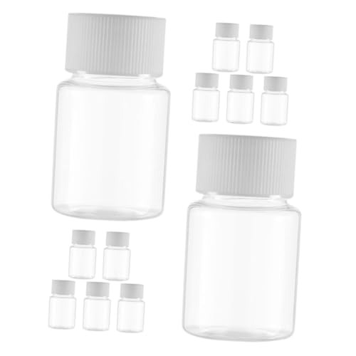 BESTYASH 12 piezas Frascos Plásticos Transparentes Tapa Envases Vacíos para Duraderos y Sellados para Almacenamiento Seguro y Viaje