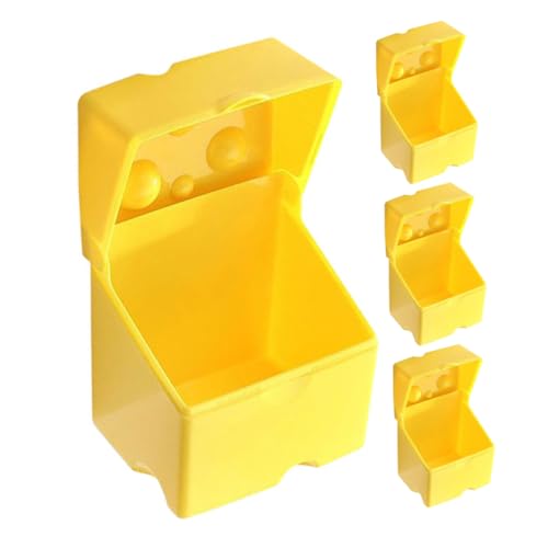 Mobestech Contenedor De Almacenamiento De Queso En Lonchas Con Tapa Abatible Para Refrigerador 4 Unidades Organizador Compacto Que Mantiene Las Lonchas Y Es Fácil De Encontrar