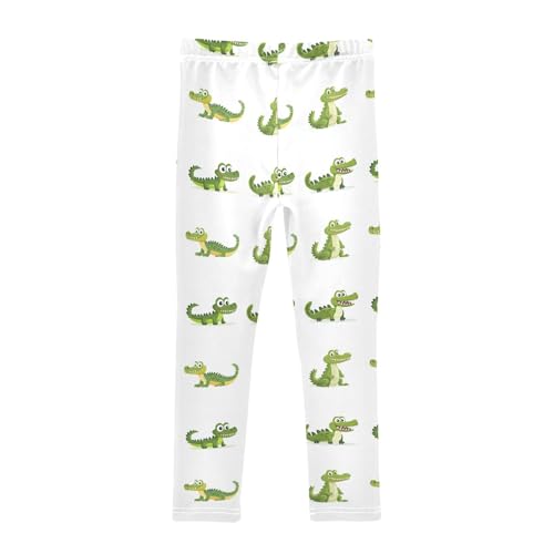 Crocodile Cartoon Animal Girls Casual Leggings for Kids Printed Long Pant Bottoms Stretch and Soft2