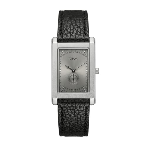 Image of CILOA Watches for Men Unique Rectangle Relojes para Hombres Fashion Simple Analog Wrist Watch with Leather Strap