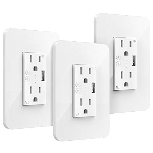 Orbecco Smart In-Wall Socket, WiFi Smart Embedded Wall Plug Outlet Socket with 2 Outlets and 1 USB Port, Compatible with Alexa/Google Home, No Hub Required, 3-Pack, White Orbecco Smart In-Wall Socket, WiFi Smart Embedded Wall Plug Outlet Socket with 2 Outlets and 1 USB Port, Compatible with Alexa/Google Home, No Hub Required, 3-Pack, White