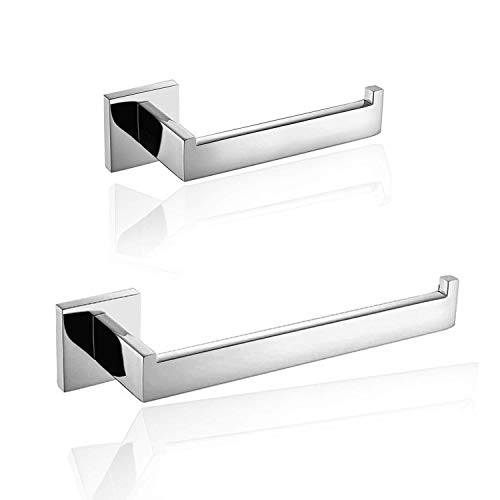 Thinktop Stainless Steel Chrome Finished Toilet Paper Holder And Towel Bar Bundle #TOP24