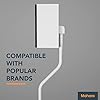 Mahara Floor Standing Speaker Mounts - Pair of Universal White Speaker Stands, Fits Most Branded Speakers, Height Adjustable with Cable Management #2