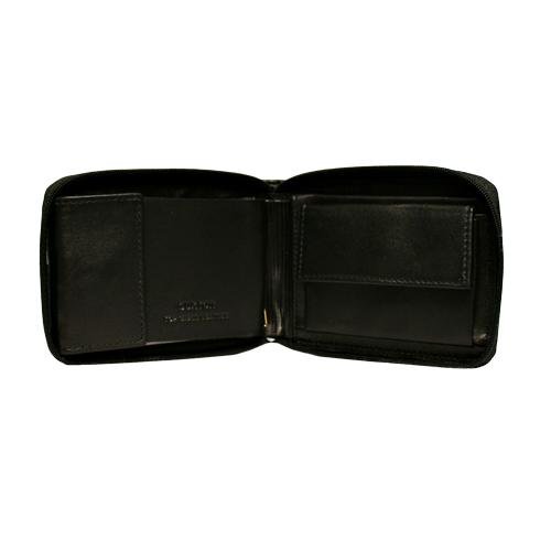 Buxton Men's Black Zip Around Wallet #TOP2
