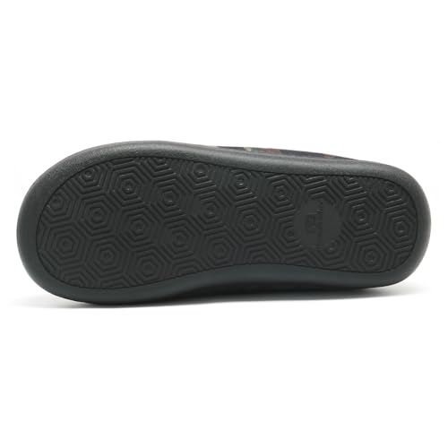 Image of NewDenBer Men's Warm Memory Foam Suede Plush Fleece Lined Slip on Indoor Outdoor Clog House Slippers