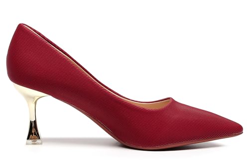 Image of VenusCelia Women's Golden Sun Pump Stiletto Heel Shoe | Dress Shoes