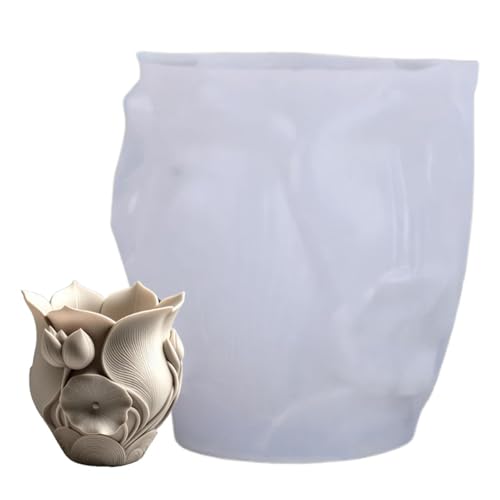 Pot Silicone Mold, DIY Craft Trinket Holder Cup Mold for Resin And Plaster Casting, Flexible Non Stick Design with Easy Demolding Function for Home, Apartment, Holiday Party, Craft Use
