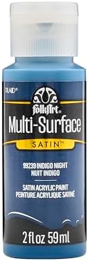 FolkArt Multi-Surface Paint, 2 oz, Indigo Night 2 Fl Oz