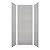 Transolid SWK363696-27V 36-in x 96-in Glue 3-Piece Shower Wall Kit, Grey Beach Velvet