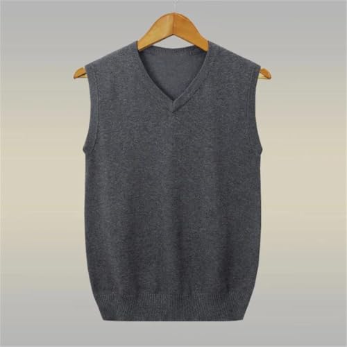 Men’S Casual V-Neck Sweater Vest Sleeveless Pullover Solid Knit Waistcoat Top2