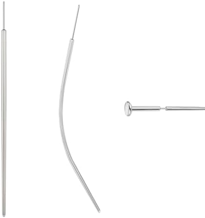 14G 16G 18G 20G Piercing Taper, Stainless Steel Threadless Insertion Pin Screw On Assistant Tool, Curved Body Piercing Stretching Kit for Ear/Nose/Navel/Lip/Eyebrow
