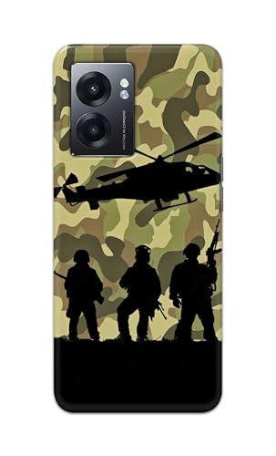 Image of Printed Hard Back Cover Case for Realme Narzo 50 5G Back Cover (Army) -1111