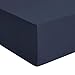 Produktbild Amazon Basics - Premium-Spannbetttuch, Jersey, Marineblau - 140 x 200 cm