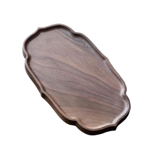 OWOHYG Plateau en Bois Massif De Style Zen Chinois, Plateau À Thé, Plateau De Service pour Table Basse Ou Petit Plateau À Thé Sec avec Poignées.
