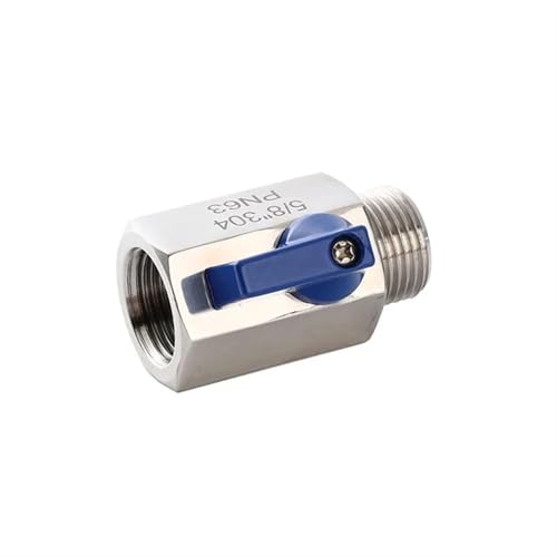 Válvula de bola mini de 1/4 de acero inoxidable 304 macho hembra para tuberías de agua y aire 3
