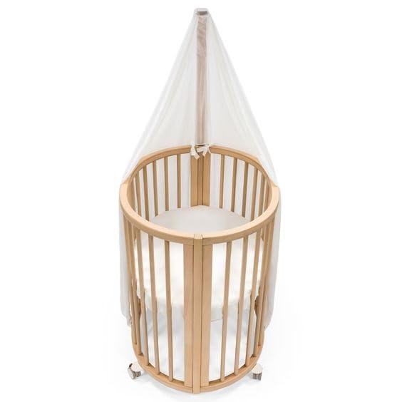Stokke Mástil de Dosel Sleepi, Natural - Hecho con Madera de Haya sólida - Fácil de Instalar y Limpiar - Compatible con la Minicuna/Cama Sleepi