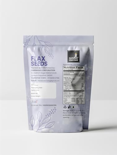 Image of Natural Craving Flax Seeds 900g | Premium Alsi Seeds | Rich in Omega-3 & Fibre | Raw, Natural Superfood for Healthy Snacking & Nutrition
