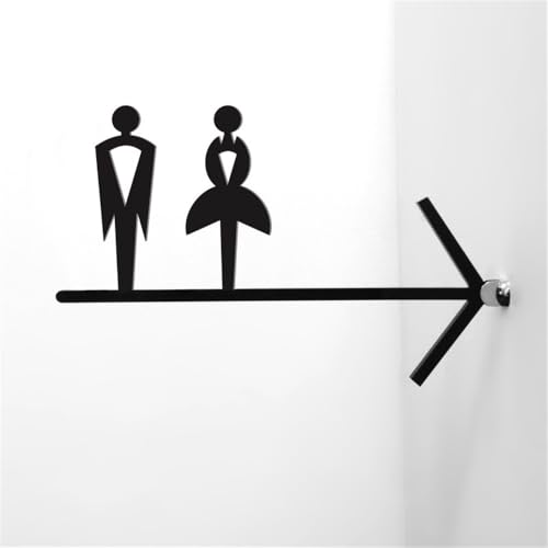 Plaque de guide de toilette double face pour orienter facilement vos clients