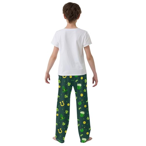 Horseshoe Beer Clover Boys Long Pants Soft Trousers Elastic Waist Kids Lounge Bottoms with Pockets S-XL3