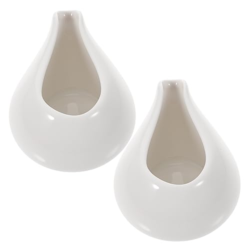 HOLIDYOYO 2Pcs Ceramic Sauce Bowls Gravy Boats for Dipping Sauces for Restaurants and Home Use Elegant White Tableware for Individual Family Serving