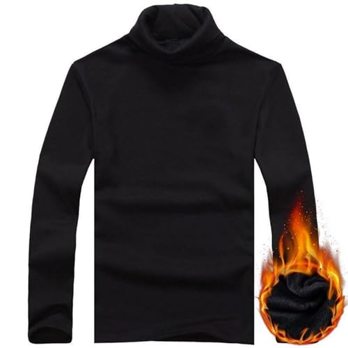 YIXUANAI タートルネック メンズ インナー トップス 微起毛 裏起毛 タートル 長袖 カットソー 冬 暖かい 下着 防寒 あったか ハイネック Tシャツ 重ね着 の商品画像 6