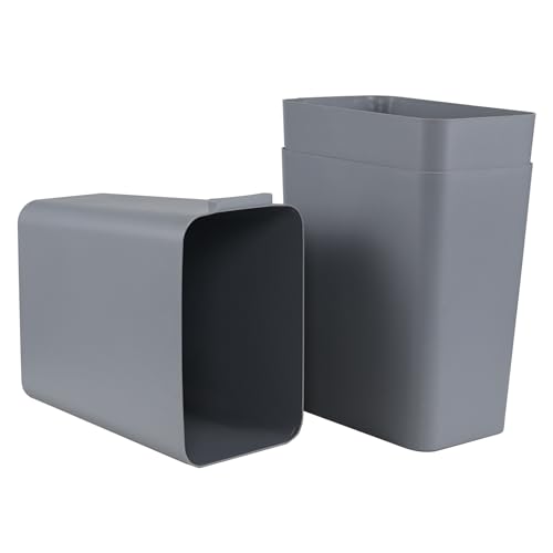 3 Canecas de basura abiertas de plástico 4.5 gal miniatura 7