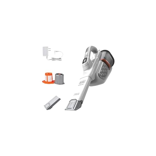 BLACK+DECKER Dust Buster Hand Held Vacuum Cordless Rechargeable, Portable Vacuum for Car, Extended Runtime, Powerful Suction, Extra Long Crevice Tool, AdvancedClean+ (HHVK320J10)