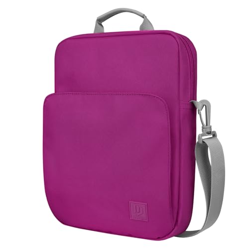 Image of Dadanism 9-11 Inch Tablet Sleeve Bag Carrying Case with Shoulder Strap for iPad (A16) 11 inch, iPad 10th Gen 10.9 inch, iPad Air M4 /Pro M5 11 inch, iPad 9 /8 /7th 10.2 inch, Galaxy Tab A11+ Plus 11 inch, Fuchsia