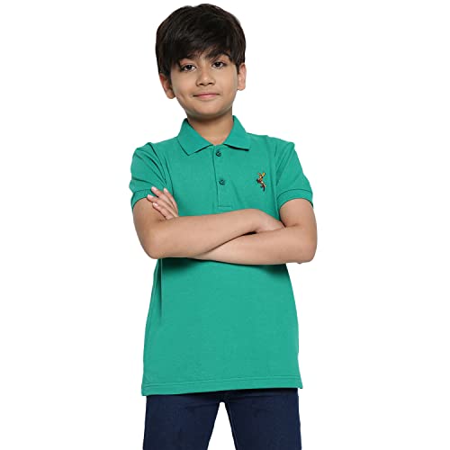 Image of Li'l Tomatoes Boys Pique Cotton Polo T-Shirt | Classic Collar & Button Placket | Soft & Breathable Summer Wear | Casual Comfort | 3-16 Years