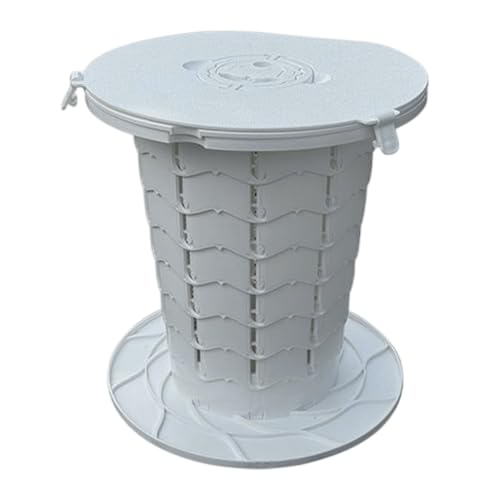 Inodoro portátil para camping, inodoro portátil para adultos, impermeable, ligero, portátil, con cubo de capacidad de 880 libras para mesita de noche