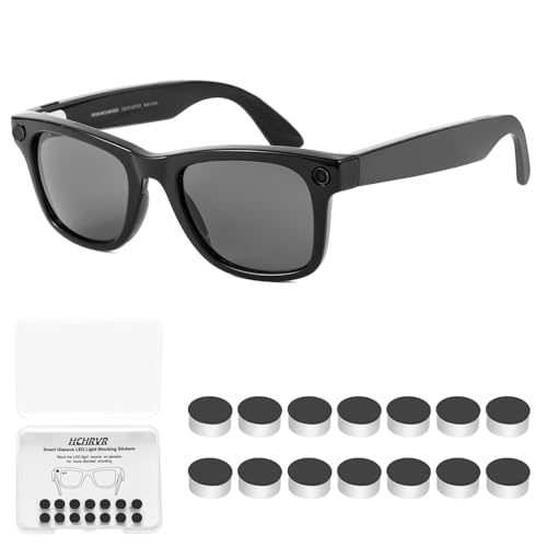 LED Light Blocking Stickers Compatible with Ray Ban Meta Wayfarer/Skyler/Headliner Smart Glasses Accessories, Low-Tack Restickable Blackout Light Covers Sticker