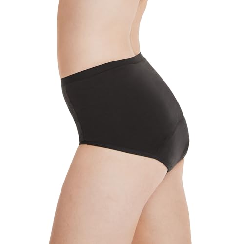 Image of Hanes Women's Period Underwear Pack, 3-Pack, Comfort, Period. Moderate Leaks Period Panties, Odor Protection