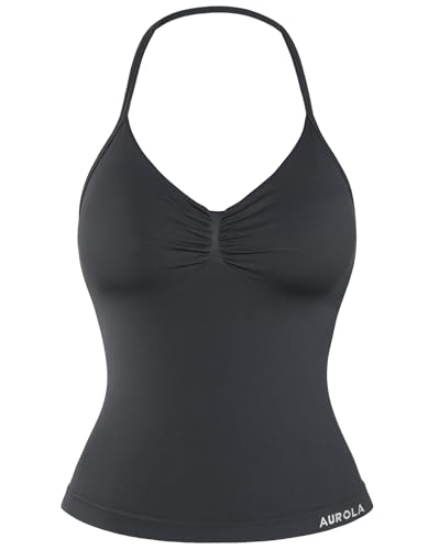 Image of AUROLA Women's Influence Longline Strappy Built-in Shelf Bra Tank Top