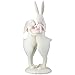 Produktbild GILDE Figur Blanche Hase aus Kunstharz - weiß matt - metallische Optik - Höhe 35cm x Breite 14,5cm - Dekofigur