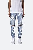 ShZyywrl Gerades Bein Normales Bein Normale Passform Arbeits-Denim-Hose Skinny Slim Fit Herren Jeans Vintage Blau Farbe Skinny Zerrissene Jeans Punkhose Herren Hip Hop Bleistifthose Fashion
