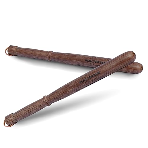 MALTERZER Herramienta de prueba de presión de neumáticos de Trucker – Martillo de neumáticos, minicabezal de protección resistente y mazo de pescado (negro, De madera, 2pcs)
