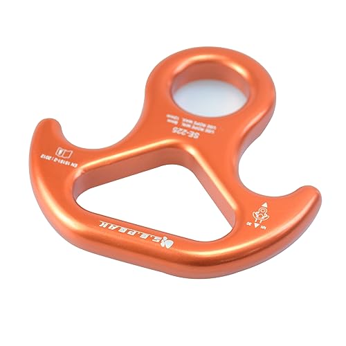 S.E.PEAK 30kN Rescue Figure 8 Descender Climbing Gear Downhill Equipment Rigging Plate Rappeling Device for Rock Climbing/Aluminum Alloy, Orange