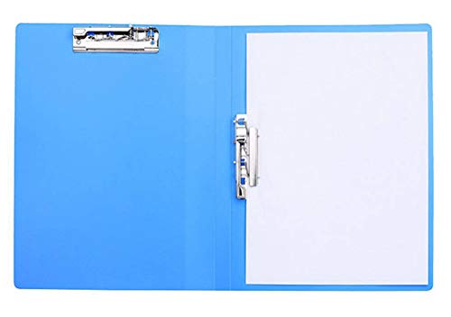 Double Strong Clips File Folder Report Cover Punchless Binder Office Project Folder Commercial or School Documents File Folder for Letter Size or A4 Size 100 Sheet Capacity Blue