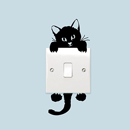 Vinilo Decorativo Gato para Interruptor de Luz miniatura 5