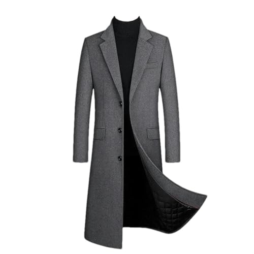 Pardessus laine homme classique long manteau business chaud au tombé impeccable