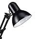 Relaxdays Retro Schreibtischlampe, Gelenk-Arm, schwenkbar, Büro Leselampe, Metall, E27, HxBxT: 50 x 27 x 15 cm, schwarz