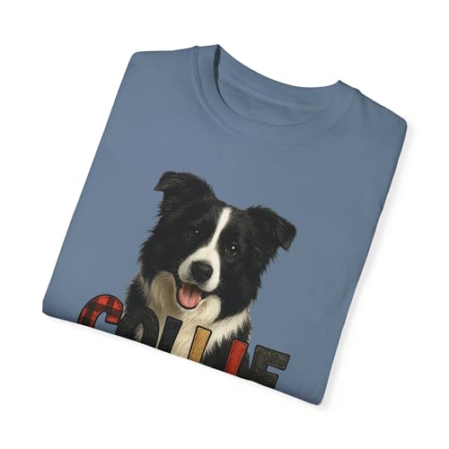 Collie Mama: Border Collie Dog Portrait Comfort Colors3