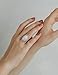 LILIE&WHITE Silver Oval Rings for Women With Cubic Zircon Wedding rings Fashion ring ring Promise Rings For Her Size 9